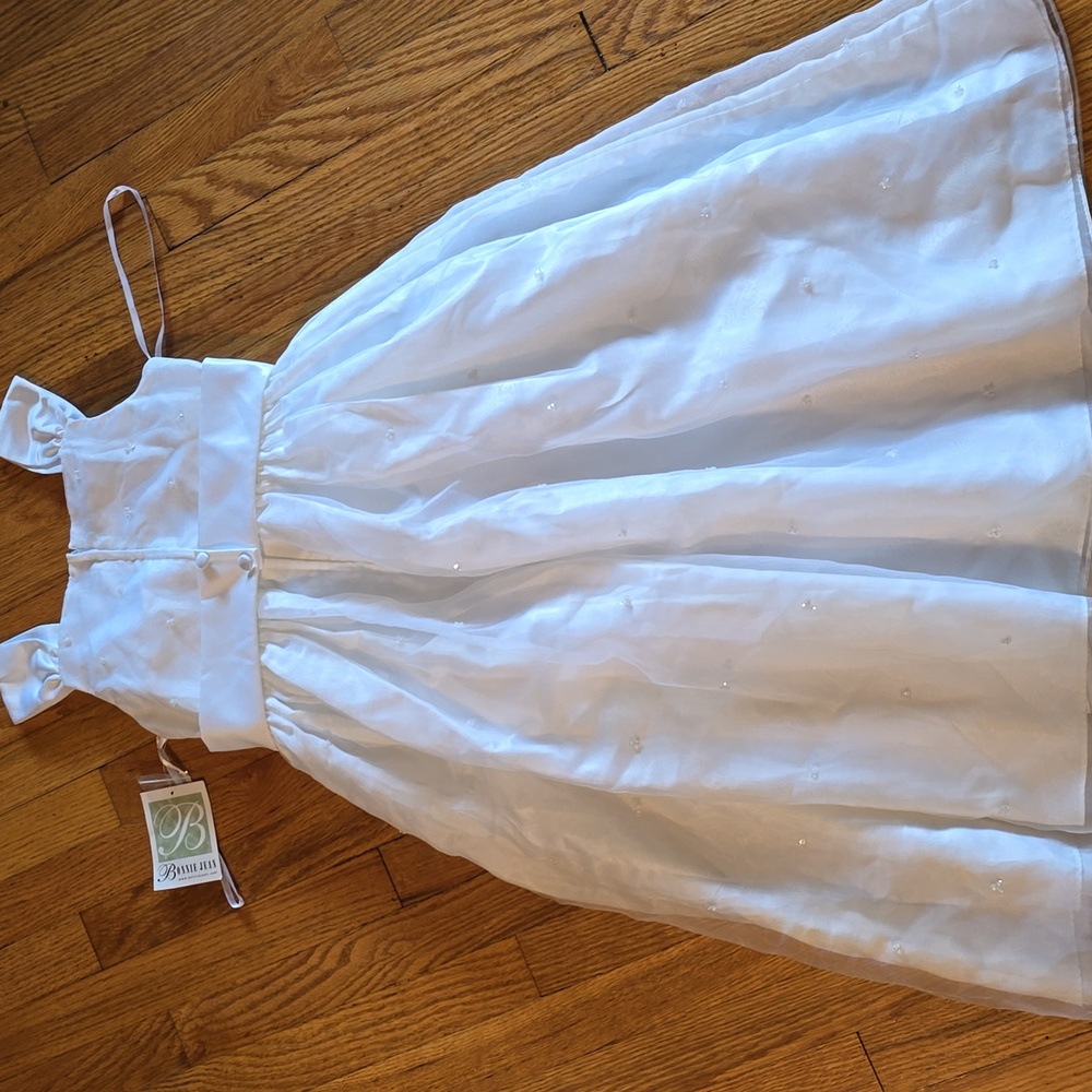 Bonnie Jean Girls Size 12 White Dress - Picture 4 of 6